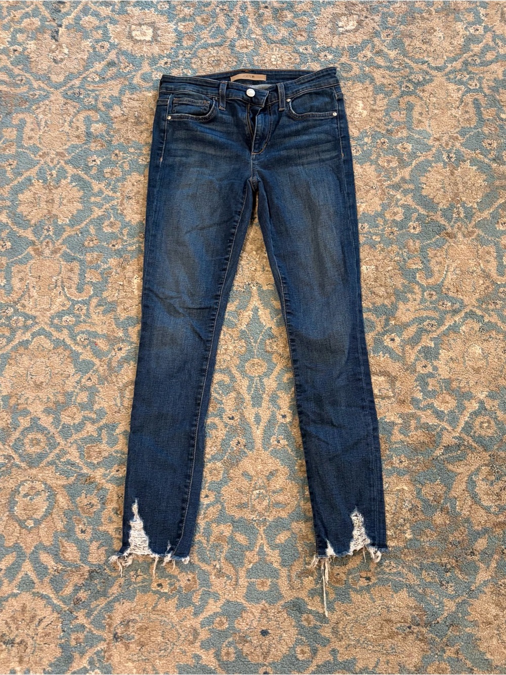 Joe's Jeans Dark Blue Distressed Skinny Ankle Jeans Size 26